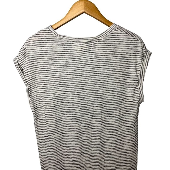 Cloth & Stone Anthropologie Stone Riley Maxi Dress Stripe Size Large Side Slits - Picture 7 of 10